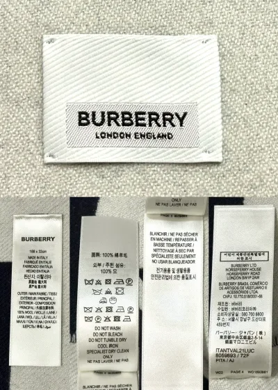 Reversible Burberry Logo Long Wool Scarf — thumbnail 4