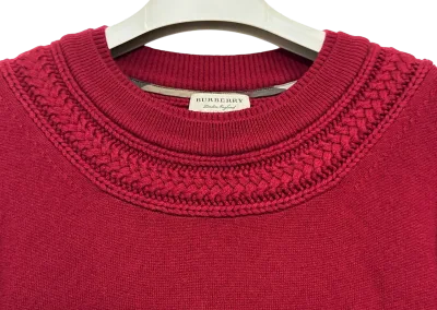 Cable Knit Yoke Cashmere Sweater — thumbnail 4