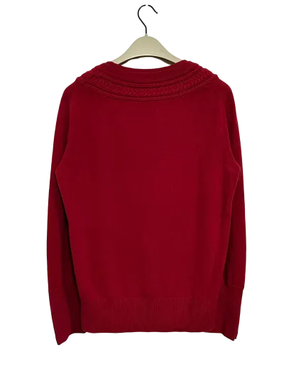 Cable Knit Yoke Cashmere Sweater — thumbnail 3