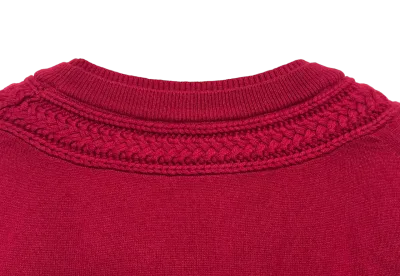 Cable Knit Yoke Cashmere Sweater — thumbnail 5
