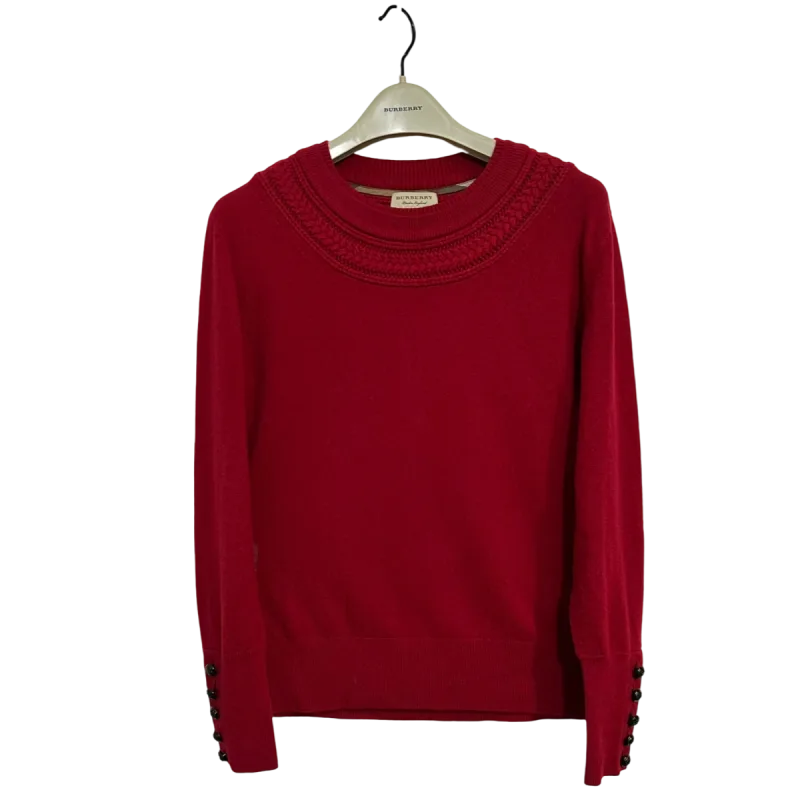Cable Knit Yoke Cashmere Sweater — 1 / 8