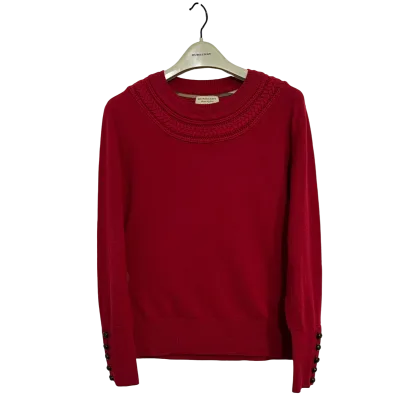 Cable Knit Yoke Cashmere Sweater