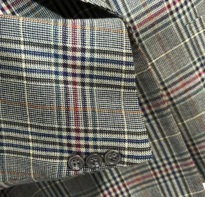 Prue Wool Double Breasted Glen Check Blazer — thumbnail 6