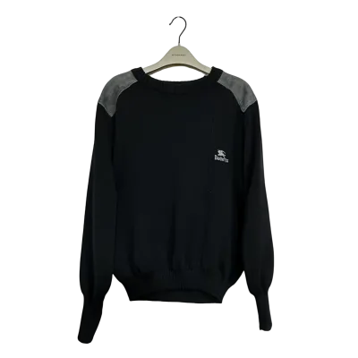 Burberrys 90s British Made Combat Knit Sweater